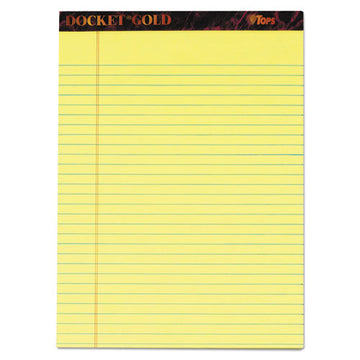 TOPS™ Docket Gold Ruled Perforated Pads, Narrow Rule, 50 Canary-yellow 5 X 8 Sheets, 12-pack freeshipping - TVN Wholesale